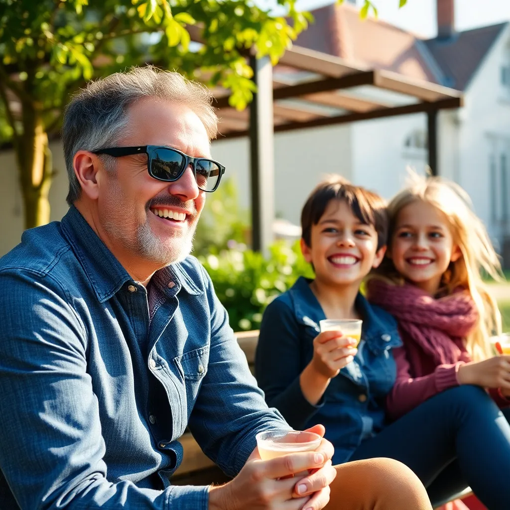 Gelukkig Nederlands gezin geniet van extra budget door besparingen