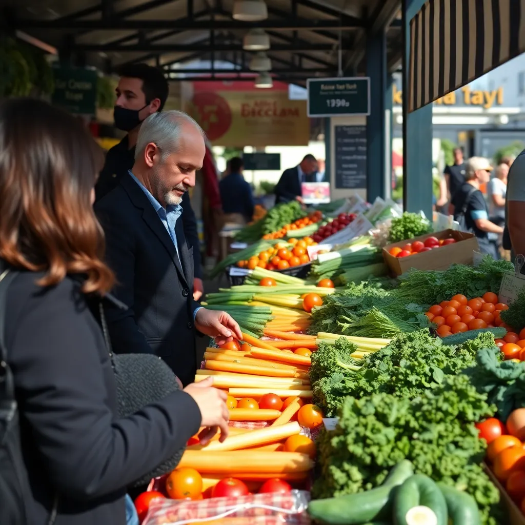 Seizoensgroenten kopen op Nederlandse markt voor besparing