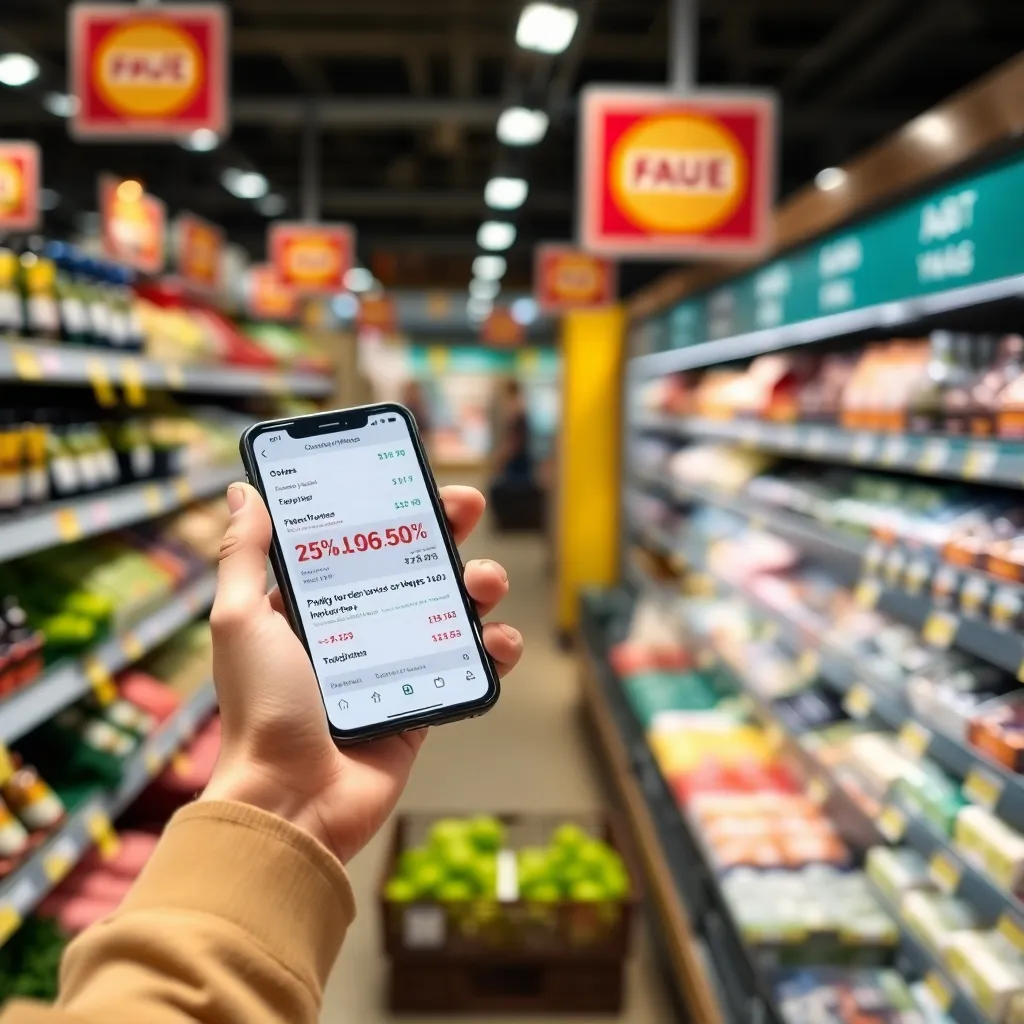 Boodschappen doen met kortingsapps in Nederlandse supermarkt
