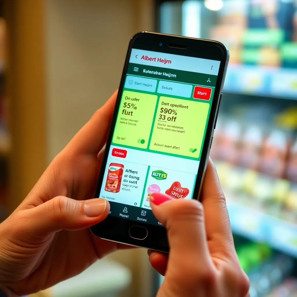 Persoon die boodschappenlijst maakt met behulp van supermarkt app